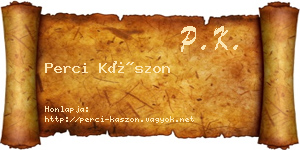 Perci Kászon névjegykártya